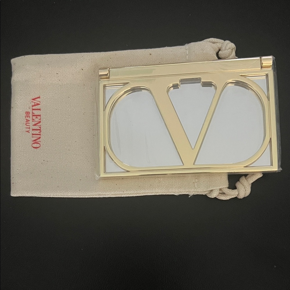 Valentino Gold and White Mirror